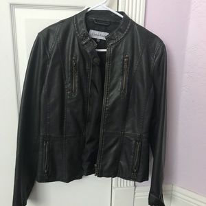 Calvin Klein faux leather jacket. Size small.